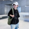 Summer's new cool and stylish printed short-sleeved T-shirt for boys, pure cotton, casual, loose and versatile short-sleeved for children and boys Application Scenario